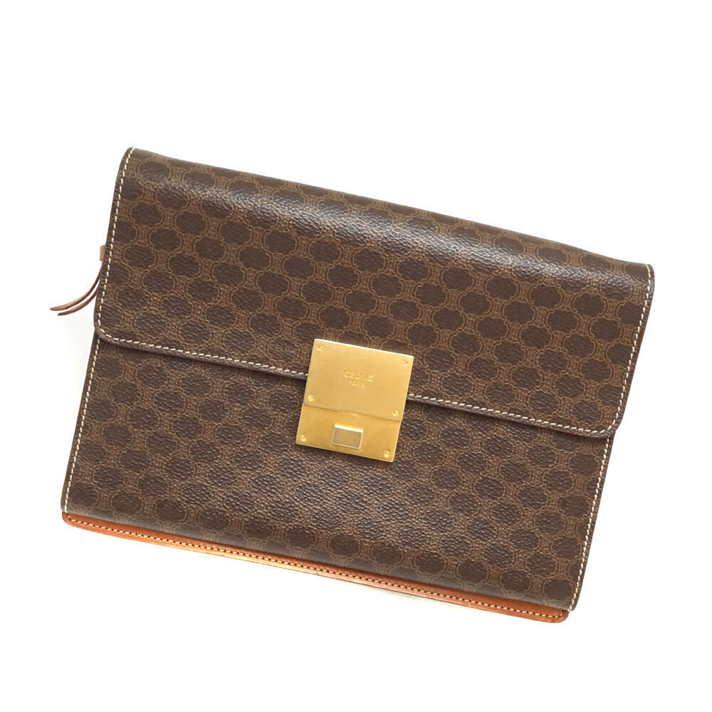 Celine clutch bag Shoulder leather Macadam